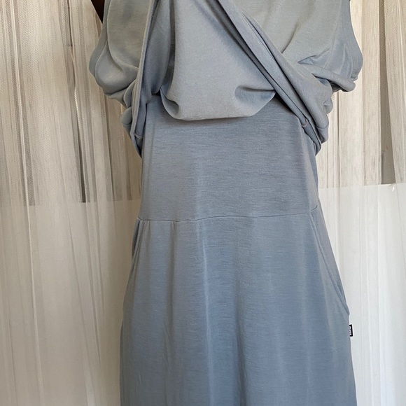 Orage Light Blue Sleeveless Layered Cat Track Dress Size M - Picture 4 of 17